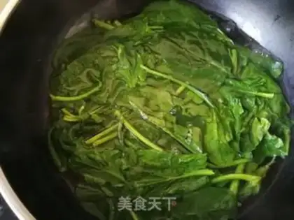 Make Worm grass and spinach step 2