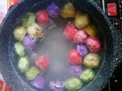 Make Tasty colored dumplings step 14