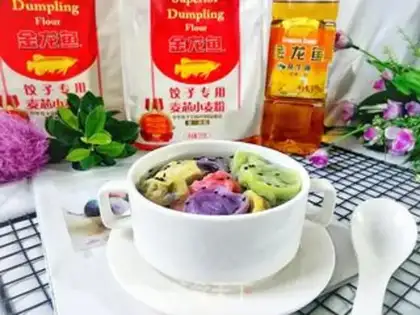 Make Tasty colored dumplings step 16