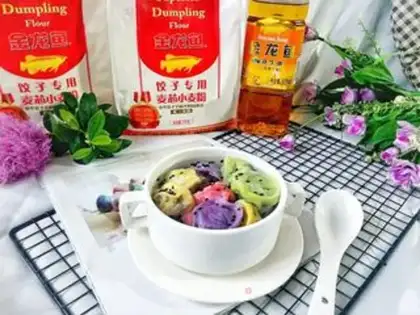 Make Tasty colored dumplings step 18