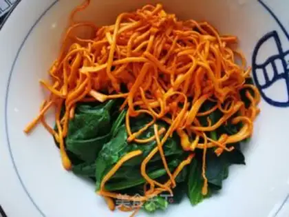 Make Worm grass and spinach step 5