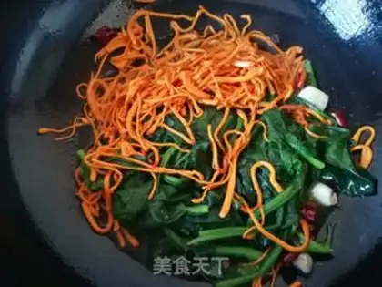 Make Worm grass and spinach step 7