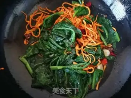 Make Worm grass and spinach step 8