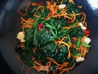 Make Worm grass and spinach step 9