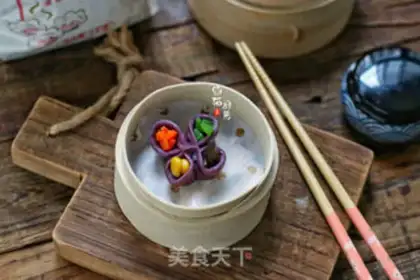 Make Potato four-coloured dumplings step 7