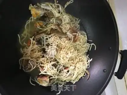 Make Crabs boiled silk step 7