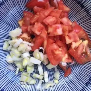 Make Tomato mushrooms and cabbage step 2