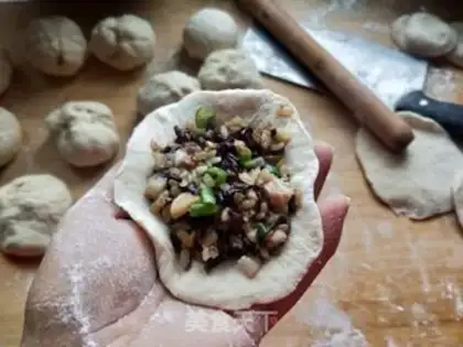 Make The rice mushrooms step 4