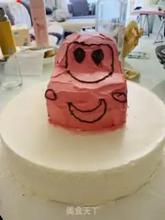 Make Yogurt mousse car cake step 2