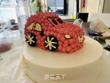 Make Yogurt mousse car cake step 4
