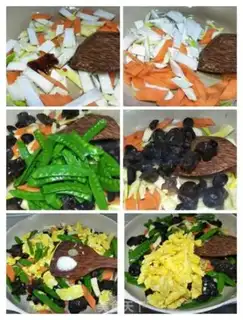 Make Red, green, yellow, white, black, five step 5