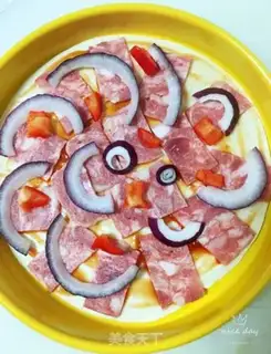 Make Hand-held bacon pizza step 6