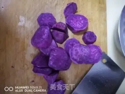 Make Purple banana rolls step 1