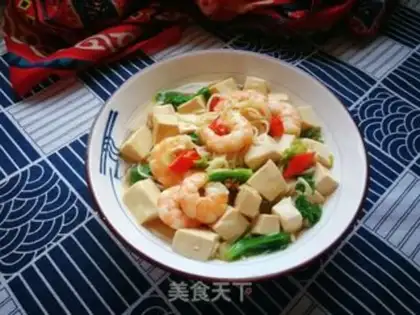 Make Shrimp bean cursing noodles step 6