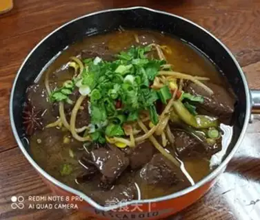 Make The bean sprouts burn duck blood step 6