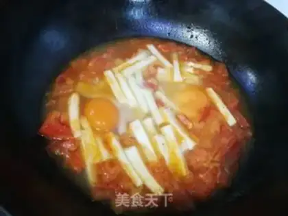 Make Tomato eggcake soup step 4