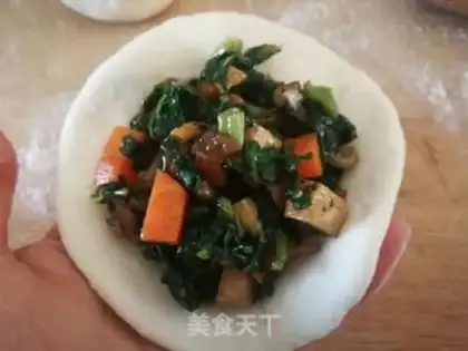 Make radish, tofu-curded puff bag step 29