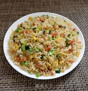 Make Sacked ham and egg fried rice step 8