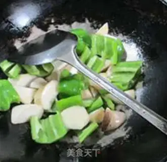 Make Sweet green pepper abalone mushrooms step 8
