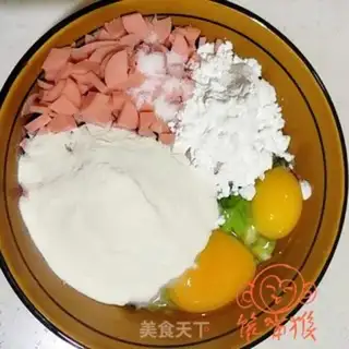 Make Celery ham cakes step 2
