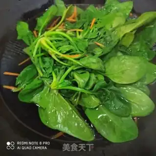 Make Peanut-rice spinach step 1
