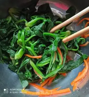 Make Peanut-rice spinach step 2