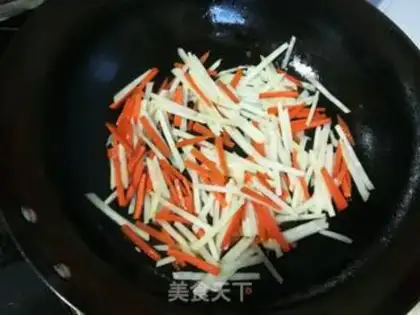 Make Scrambled carrots step 1