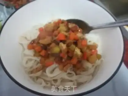 Make Abalone sauce noodles step 13