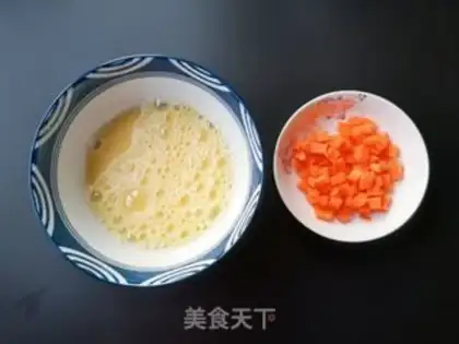 Make Milk carrot eggs step 1