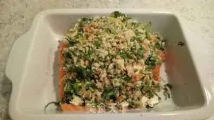 Make Double grass walnut roasted salmon step 4