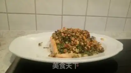 Make Double grass walnut roasted salmon step 7