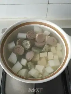 Make radish tofuball soup step 4