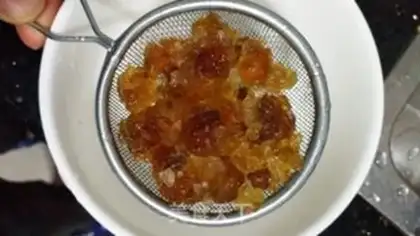 Make Peach gel and silver coleslaw step 2