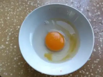 Make Blue duck egg fried cake step 1