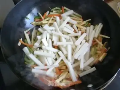 Make Blue duck egg fried cake step 5