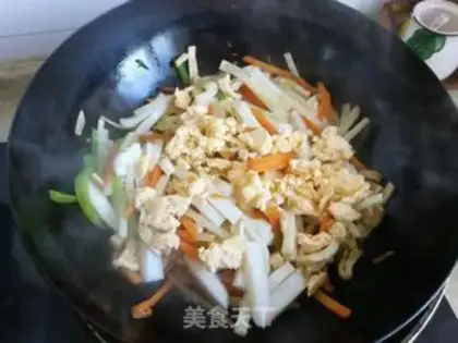 Make Blue duck egg fried cake step 6