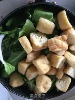 Make A tofu fruit fan soup step 1