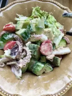 Make Avocado octopus salad step 6