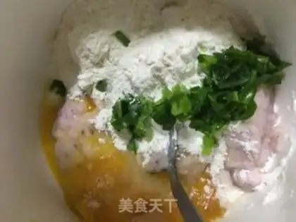 Make Onion squid cake step 2