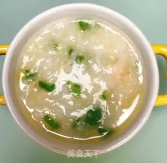 Make Autumn shrimp congee step 7
