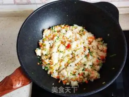 Make Pineapple five-colored rice step 4