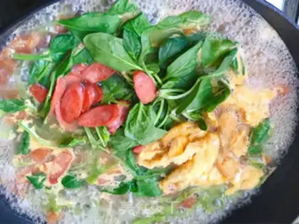 Make Pineapple egg noodles step 16