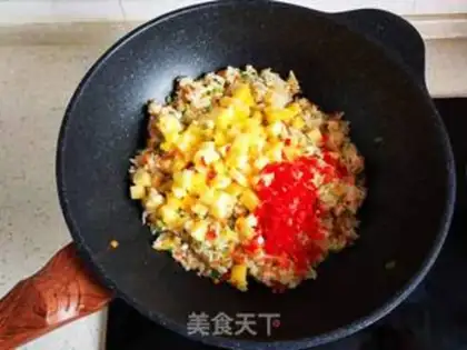 Make Pineapple five-colored rice step 6