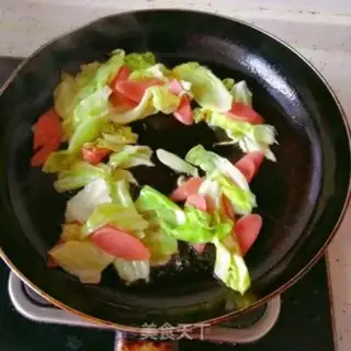 Make Egg and ham noodles step 6