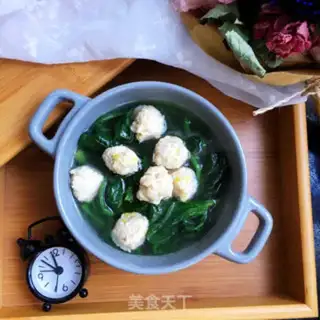 Make Chickenball spinach soup step 7