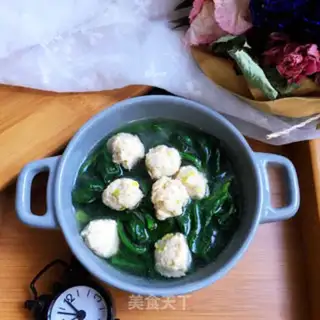 Make Chickenball spinach soup step 8
