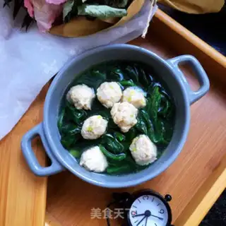 Make Chickenball spinach soup step 9