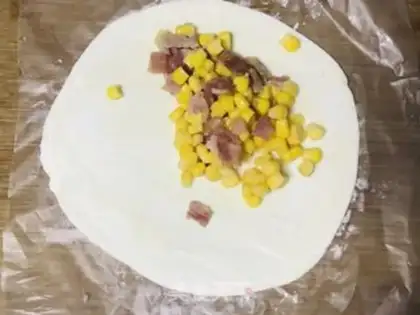 Make Puffy bacon cheesecake step 4