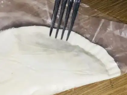 Make Puffy bacon cheesecake step 7