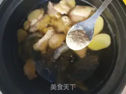 Make Chicken stew, sea cucumber step 6